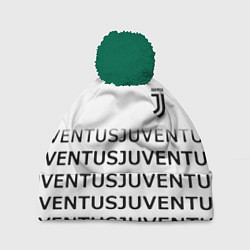 Шапка с помпоном Ювентус лого паттерн спорт, цвет: 3D-зеленый