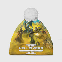 Шапка с помпоном Helldivers 2: Confrontation, цвет: 3D-белый