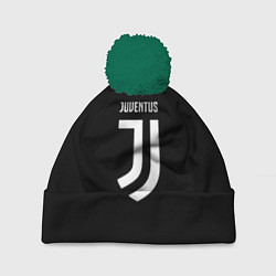 Шапка с помпоном Juventus sport fc белое лого, цвет: 3D-зеленый