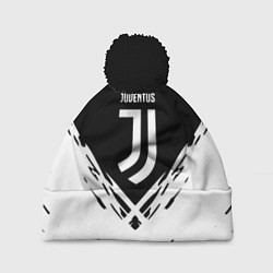 Шапка с помпоном Juventus sport geometry fc club, цвет: 3D-черный