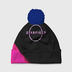 Шапка с помпоном Starfield neon, цвет: 3D-тёмно-синий
