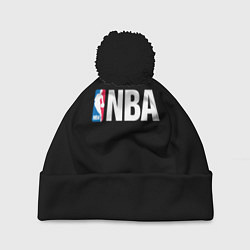 Шапка с помпоном NBA logo sport, цвет: 3D-черный