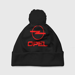 Шапка c помпоном Opel red logo auto