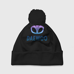 Шапка c помпоном Daewoo logo neon