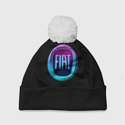 Шапка с помпоном FIAT logo neon, цвет: 3D-белый