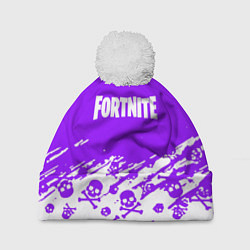 Шапка c помпоном Fortnite skull pattern