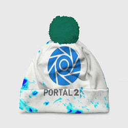 Шапка с помпоном Portal краски, цвет: 3D-зеленый