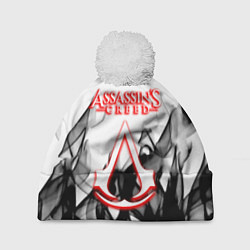 Шапка c помпоном Assassins Creed огненное лого гейм