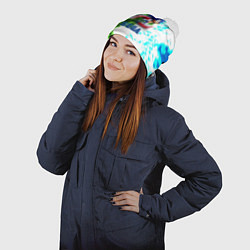 Шапка с помпоном Sonic sega game, цвет: 3D-белый — фото 2