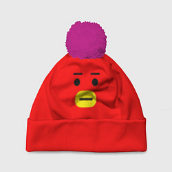 Шапка с помпоном BT21 Tata, цвет: 3D-малиновый
