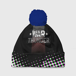 Шапка с помпоном Вартандер онлайн текстура, цвет: 3D-тёмно-синий