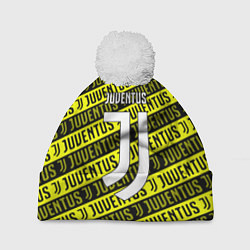 Шапка с помпоном Juventus pattern fc, цвет: 3D-белый