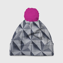 Шапка c помпоном Геометрическая плитка