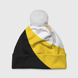 Шапка с помпоном Сокрушу пред ним врагов его малая желтая Ника 2 Ни, цвет: 3D-белый