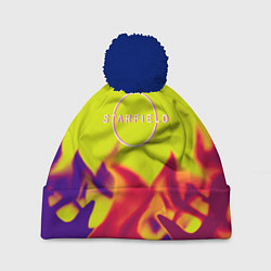Шапка c помпоном Starfield fire steel