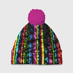 Шапка c помпоном Marshmello градиент