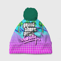 Шапка c помпоном Vice city tropic collection