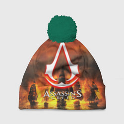 Шапка с помпоном Assassins Creed корабли, цвет: 3D-зеленый