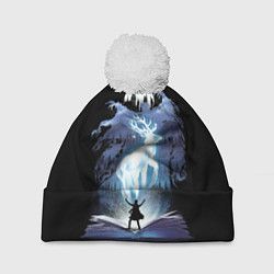 Шапка с помпоном Harry Potter patronus and dementors, цвет: 3D-белый