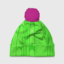 Шапка c помпоном Закулисье зелёные обои