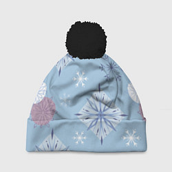 Шапка c помпоном Снежинки Эльзы