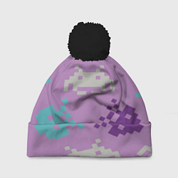 Шапка c помпоном Пиксели