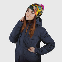 Шапка с помпоном Tekken dragon tatoo, цвет: 3D-малиновый — фото 2