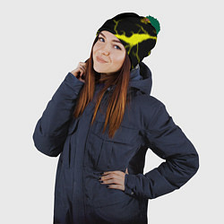 Шапка с помпоном Россия шторм герб, цвет: 3D-зеленый — фото 2