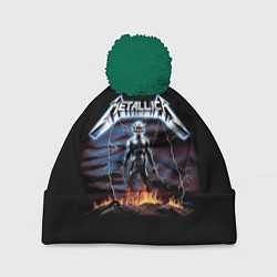 Шапка с помпоном Metallica - neon fantasy, цвет: 3D-зеленый