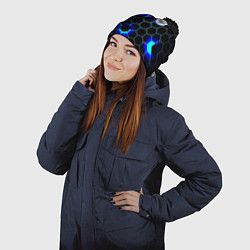 Шапка с помпоном Манчестер сити броня, цвет: 3D-черный — фото 2