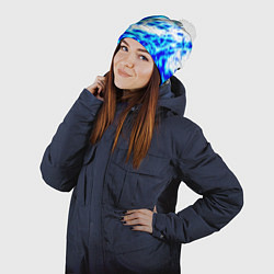 Шапка с помпоном Daysgone голубые краски, цвет: 3D-белый — фото 2