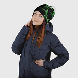 Шапка с помпоном Lightning green glow, цвет: 3D-белый — фото 2