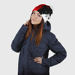 Шапка с помпоном Monster energy краски спорт, цвет: 3D-белый — фото 2