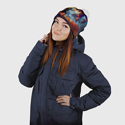 Шапка с помпоном Битва Цири с монстром - Ведьмак 4, цвет: 3D-белый — фото 2