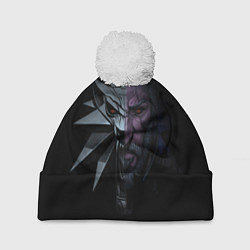 Шапка с помпоном Рожденный в Битве - Ведьмак 3, цвет: 3D-белый