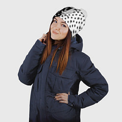 Шапка с помпоном Doom x roblox pattern, цвет: 3D-белый — фото 2