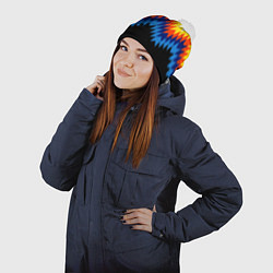 Шапка с помпоном Олдскульный паттерн, цвет: 3D-белый — фото 2