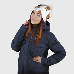 Шапка с помпоном Мордашка мишки, цвет: 3D-белый — фото 2