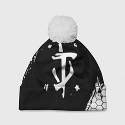 Шапка c помпоном Doom соты краски