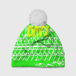 Шапка с помпоном Dayz кислотные шипы, цвет: 3D-белый