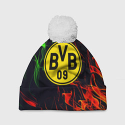 Шапка с помпоном Borussia flame toxic, цвет: 3D-белый