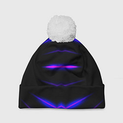 Шапка с помпоном Color black neon, цвет: 3D-белый
