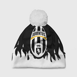 Шапка с помпоном Juventus белый огонь, цвет: 3D-белый