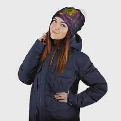 Шапка с помпоном Тралалеро тралала в космосе, цвет: 3D-белый — фото 2