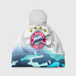Шапка с помпоном Бавария Мюнхен камуфляж, цвет: 3D-белый