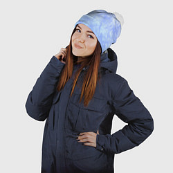 Шапка с помпоном В инее, цвет: 3D-белый — фото 2