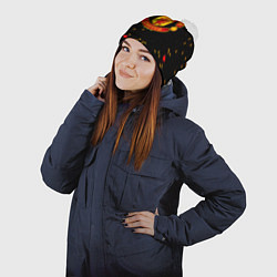 Шапка с помпоном Манчестер Юнайтед пиксели, цвет: 3D-белый — фото 2