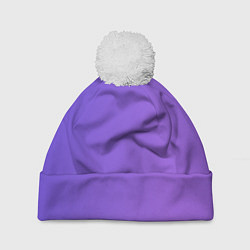Шапка с помпоном Color purple gradient, цвет: 3D-белый