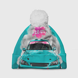 Шапка с помпоном 2 JZ GTE, цвет: 3D-белый