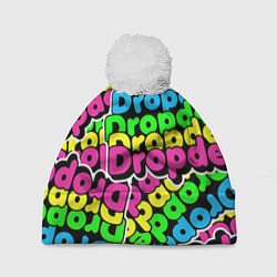 Шапка с помпоном Drop Dead: Acid Pattern, цвет: 3D-белый